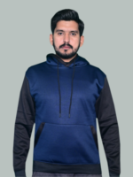 Premium Wuzaan Navy Blue Hoodie image front, for Boys, Male, Men