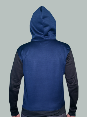 Premium Wuzaan Navy Blue Hoodie, back side hoodie, for Boys, Male, Men