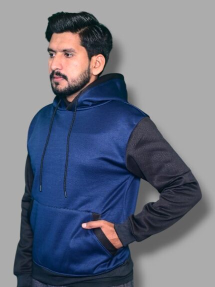 Premium Wuzaan Navy Blue Hoodie, for Boys, Male, Men