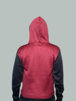 Back view of Premium Wuzaan Mehroon Hoodie for Men, Boys, Male Limited Edition