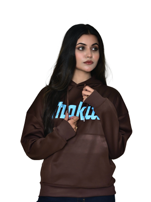 Brown Hoodie with Thakita print