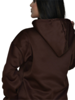 Brown Hoodie with white flower print